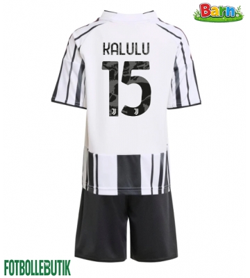 Juventus Pierre Kalulu #15 Hemmaställ Barn 2025-26 Kortärmad (+ Korta byxor)